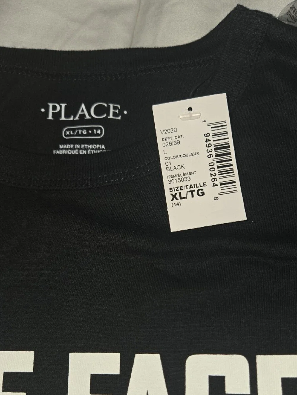 The Children's Place Black Tee with Yellow Emoji Game Faces